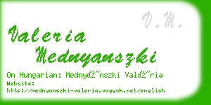 valeria mednyanszki business card